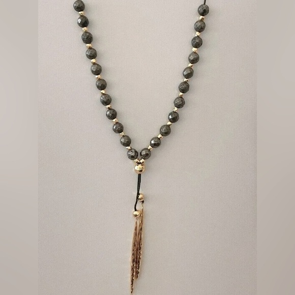 🆕 Gorjana Power Gemstone Pyrite Beaded Necklace - Picture 6 of 10